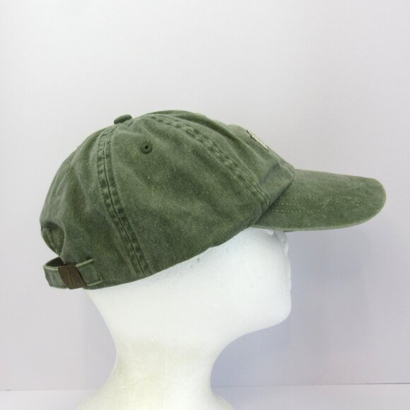 Maine U.S.A. Embroidered Logo Men's Green Adjustable Strap Back Cap Hat - Picture 4 of 8
